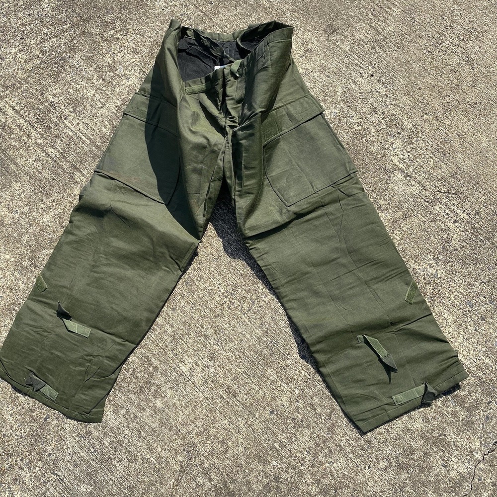 Vintage Army Military Suit Chemical Protective Cargo Pants Trousers Men's Small